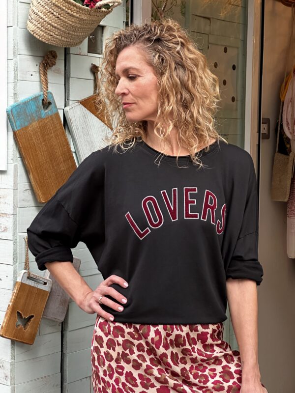 Maxi sudadera lovers negra