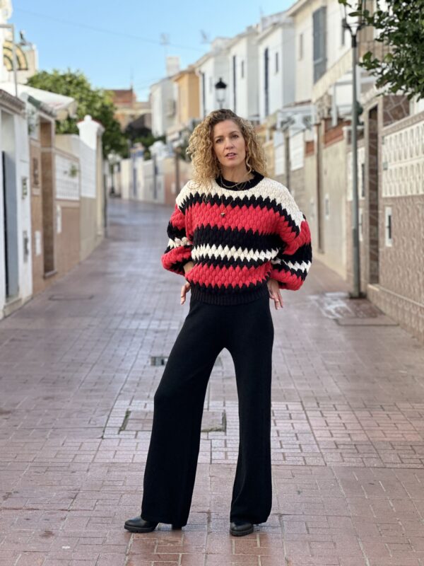 Jersey rojo y negro